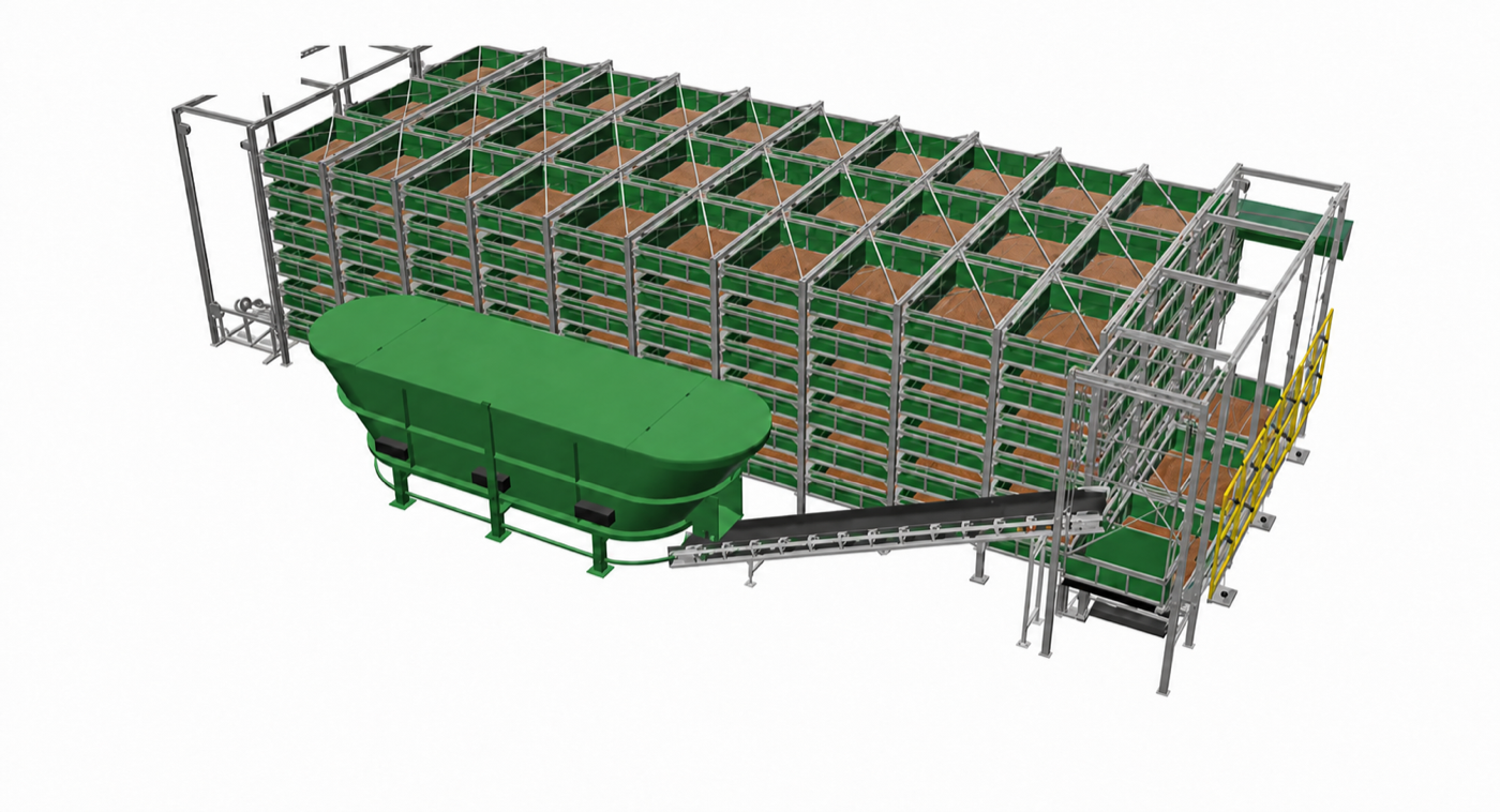 Soil Recovery Platform left side view on a clean white background