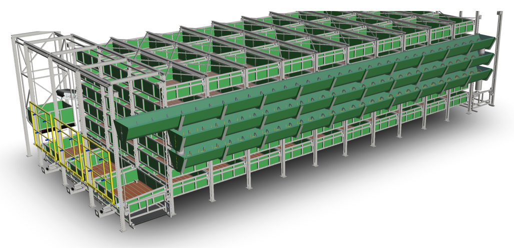 Soil Recovery Platform modular tray-tower system